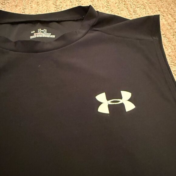 Mens Under Armour Black Cut Off Tank Top - Picture 4 of 6